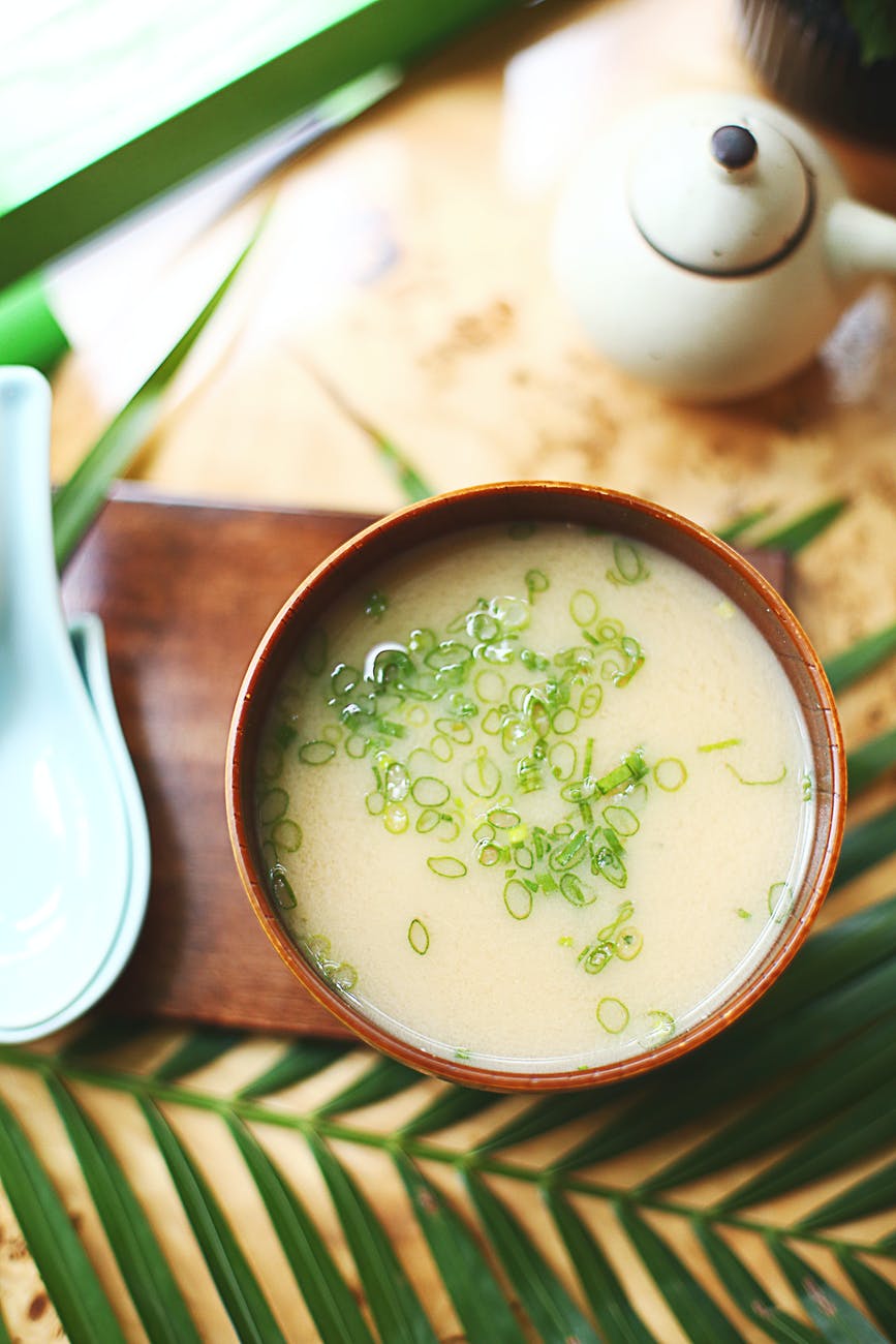 Yellow miso soup