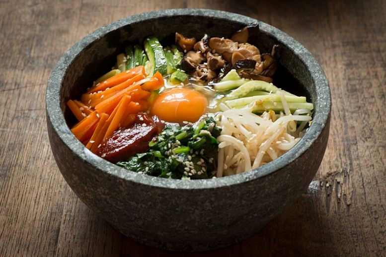 Bibimbap is a famous dish in South Korea.