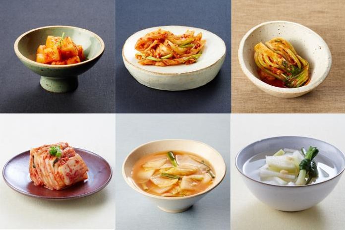 Various forms of Kimchi in South Korea. 