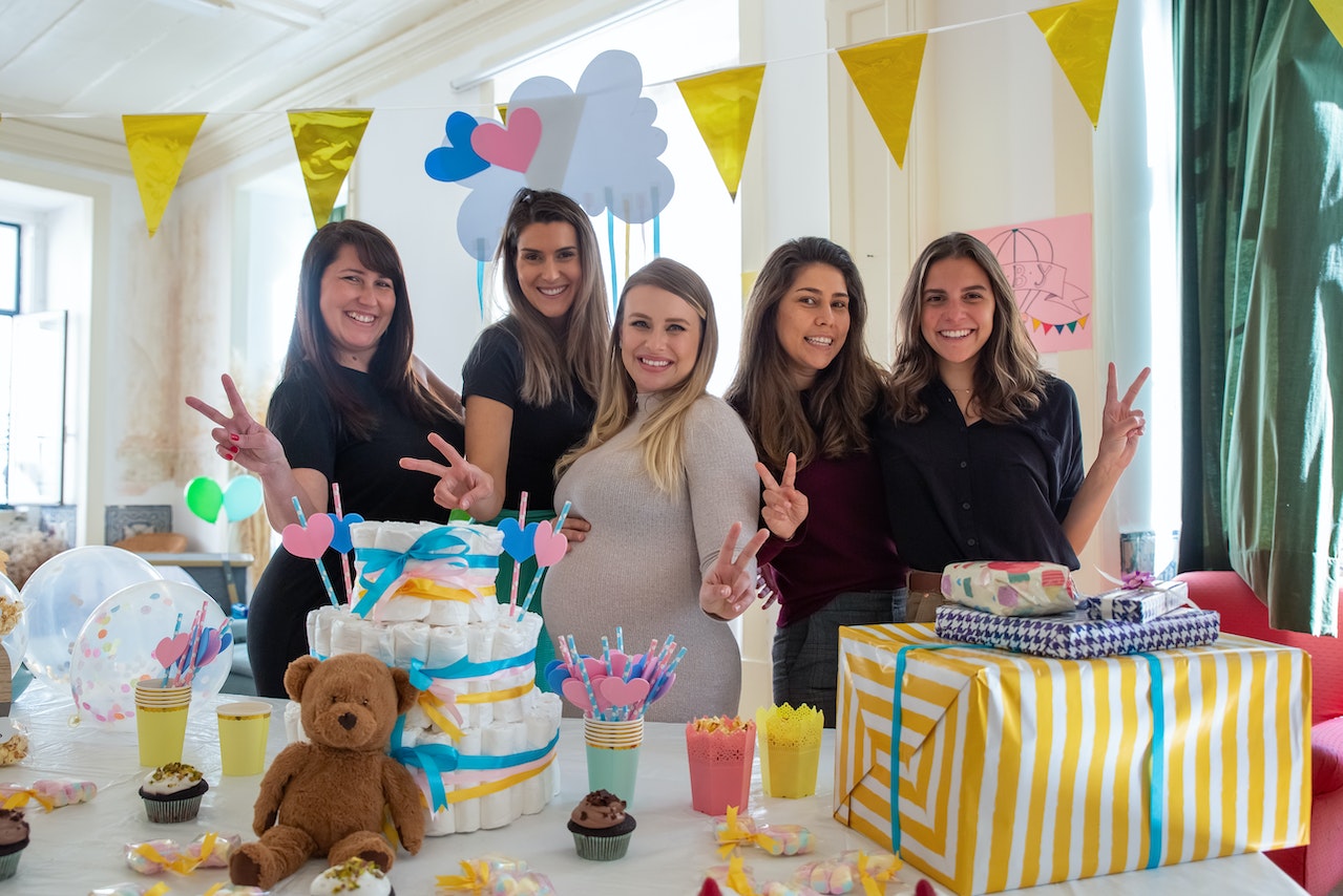 Women celebrating a baby shower