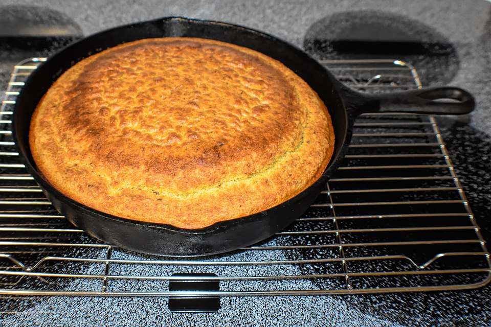 Photos of cornbread bread baked cooking